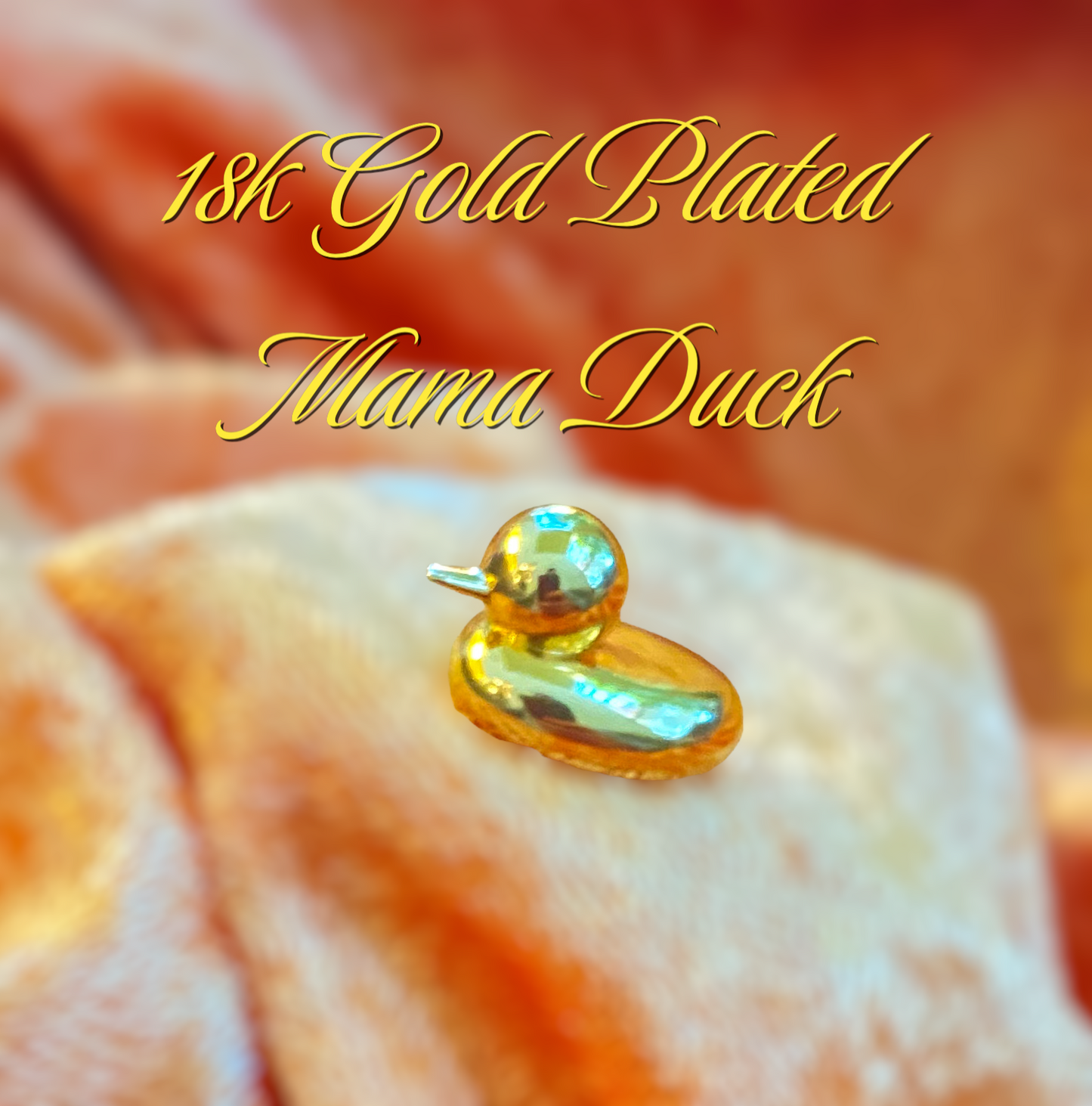 18k Gold Plated Mama Duck // Premium Duck Line